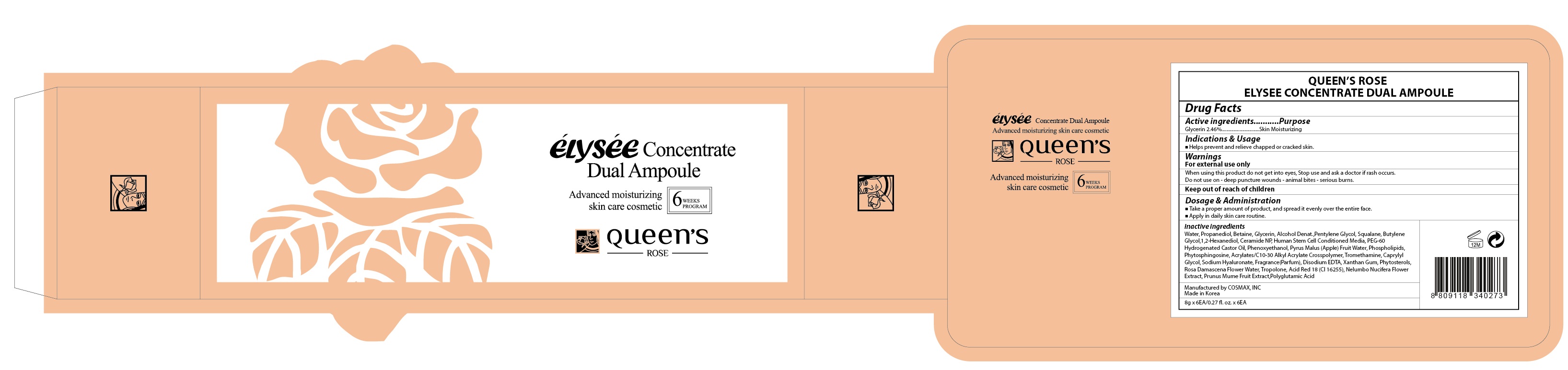 Queens Rose Elysee Concen Trate Dual Ampoule | Glycerin Liquid while Breastfeeding