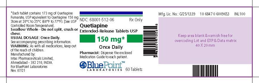Quetiapin Extended-Release tablets 150mg(NDC 68001-512-06)