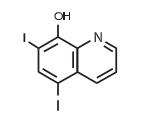 structural formula for Iodoquinol