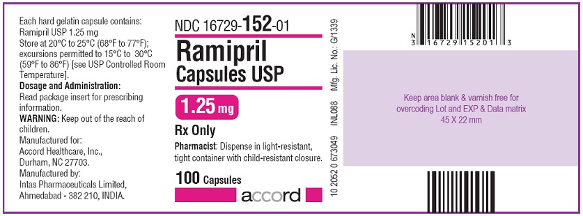 1.25 mg - 100 Capsule count bottle label