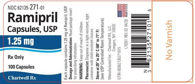 PRINCIPAL DISPLAY PANEL
NDC 62135-271-01
Ramipril
Capsules, USP
1.25 mg
Rx Only
100 Capsules
