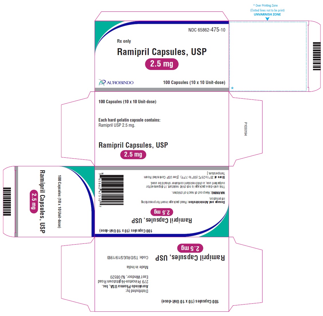 PACKAGE LABEL-PRINCIPAL DISPLAY PANEL - 2.5 mg Blister Carton (10 x 10 Unit-dose)