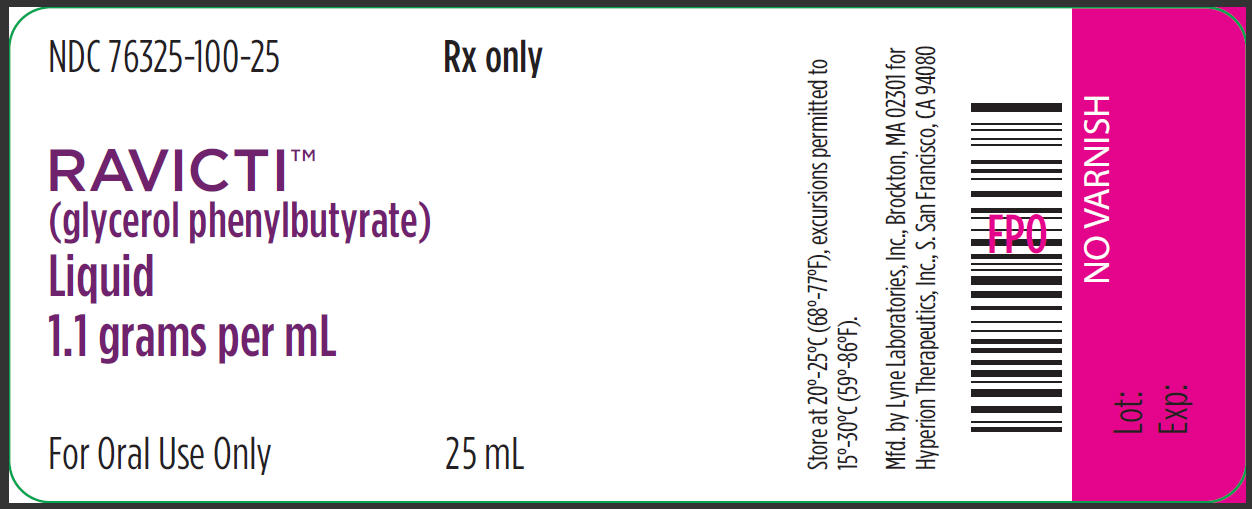 Principal Display Panel – Ravicti 25 mL Bottle Label 