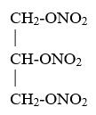 Nitroglycerin is 1,2,3,-propanetriol trinitrate, an organic nitrate whose structural formula is as follows: