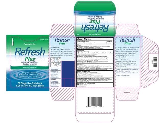NDC 0023-0403-30
Preservative-free
Refresh
Plus®
Lubricant Eye Drops
For Eye Dryness
MOISTURIZING RELIEF 
Original Strength
Lubricates & Moisturizes
Recommended for Sensitive Eyes 
30 Single-Use Containers
0.01 fl oz (0.4 mL) each Sterile

