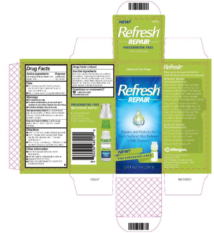 Refresh
Repair
Repairs and Protects the 
Eye’s Surface; Also Relieves
LASIK Dryness*
NEW!
PRESERVATITVE-FREE
0.33 fl oz (10 mL) Sterile
