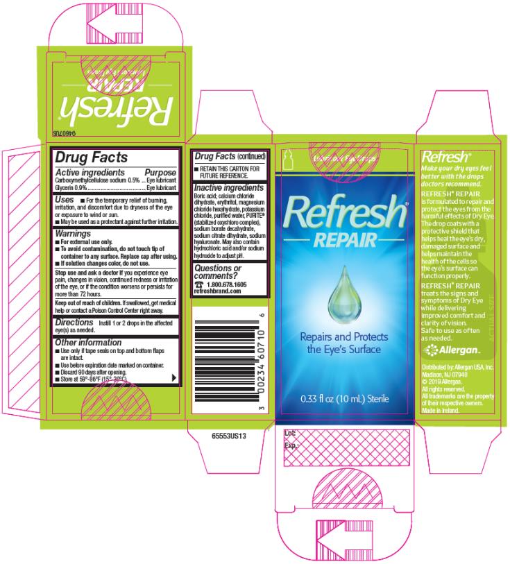 PRINCIPAL DISPLAY PANEL
NEW
Refresh®
REPAIR
Lubricant Eye Drops
Repairs and Protects
the Eye’s Surface
0.33 fl oz (10 mL) Sterile
