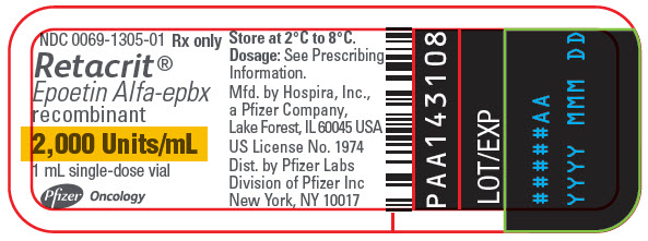 PRINCIPAL DISPLAY PANEL - 2,000 Units/mL Vial Label