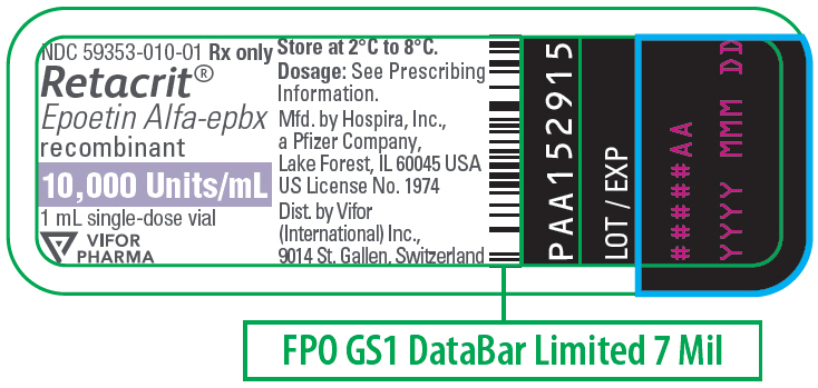 PRINCIPAL DISPLAY PANEL - 10,000 Units/mL Vial Label