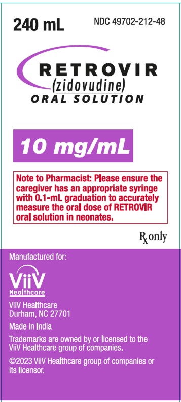 Retrovir Oral Solution 240 mL carton