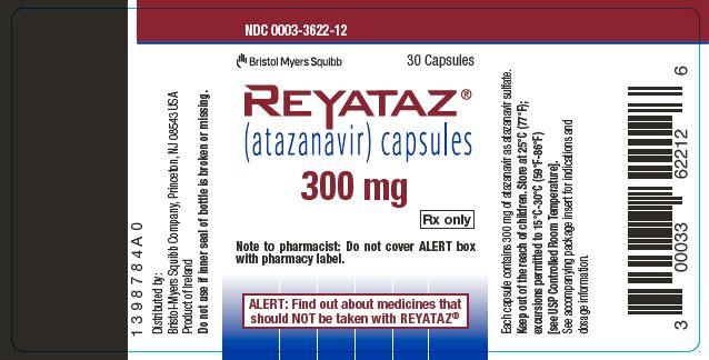 Reyataz 300 mg bottle label