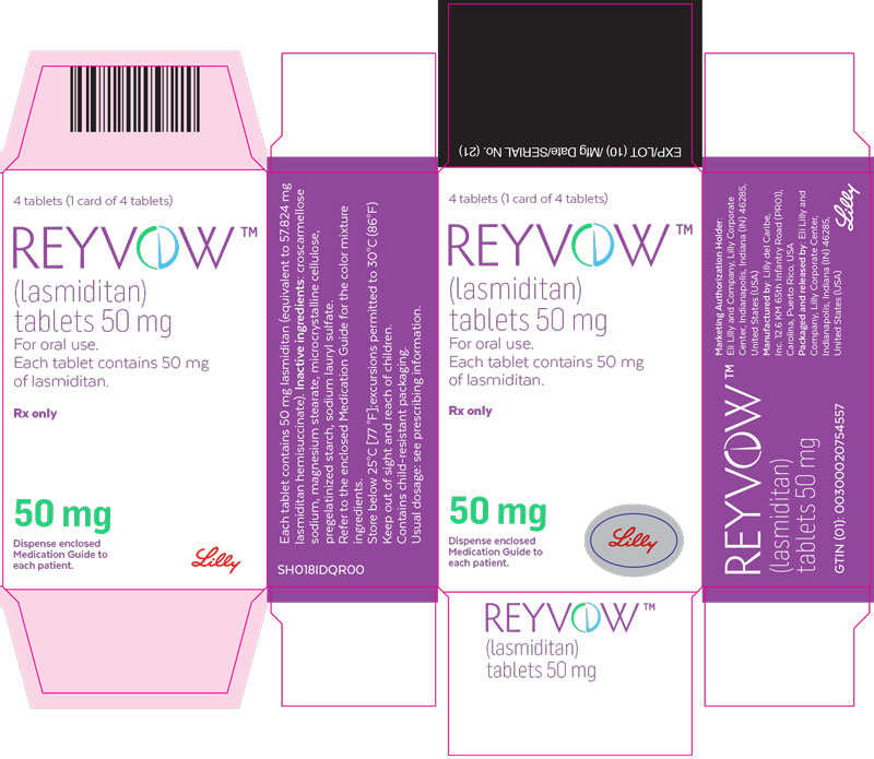 PDP Text – REYVOW 50 mg 8ct carton - FOR EXPORT ONLY
