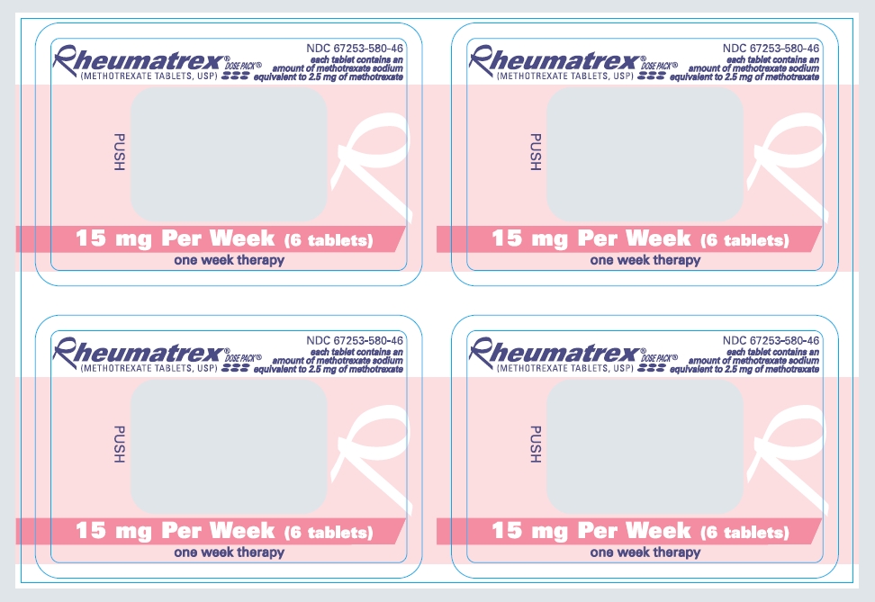 Rheumatrex (methotrexate tablets, USP) blister pack front label