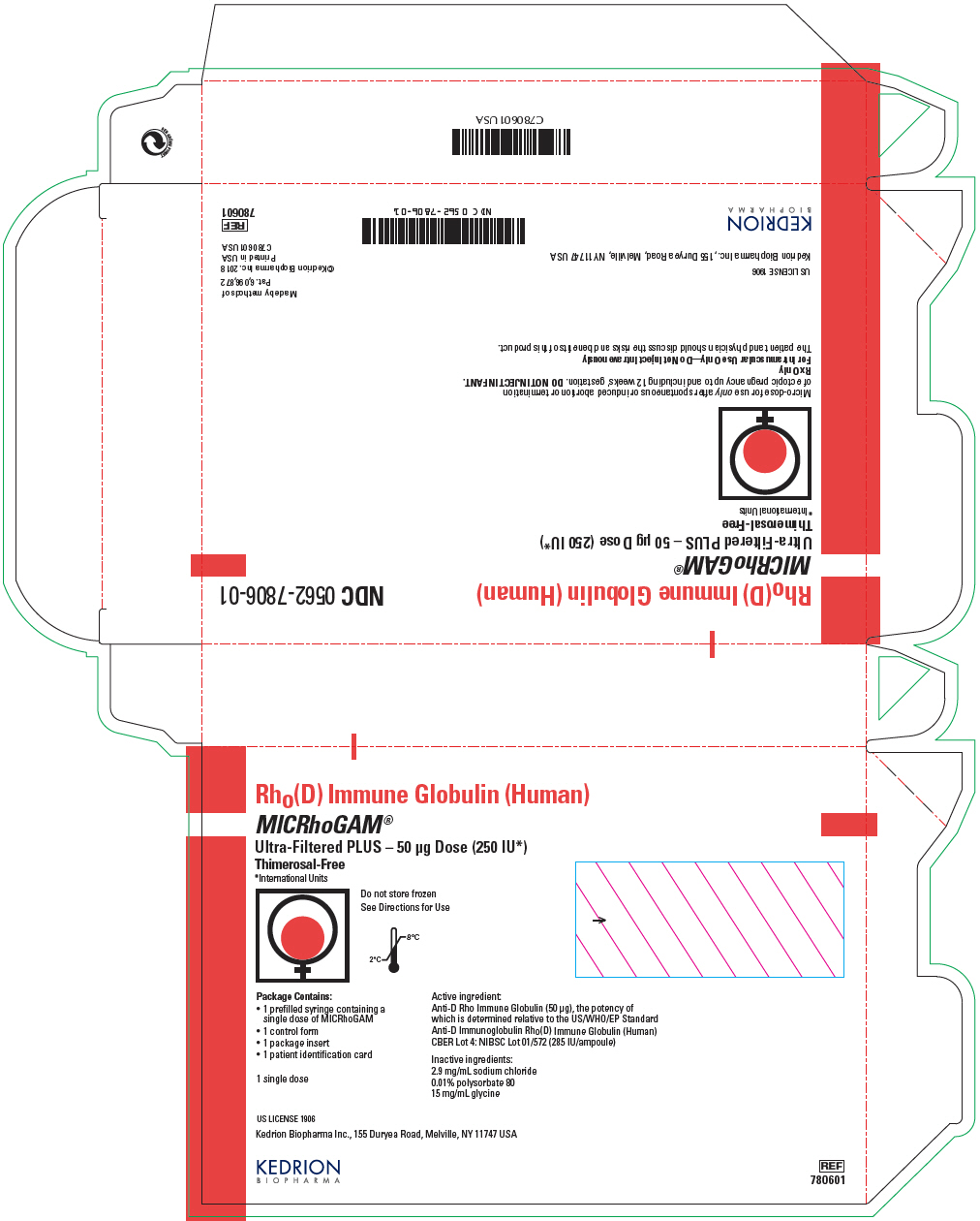 PRINCIPAL DISPLAY PANEL - 50 μg Syringe Pouch Carton - 01