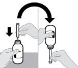 A hand holding a bottle and a dropper

Description automatically generated