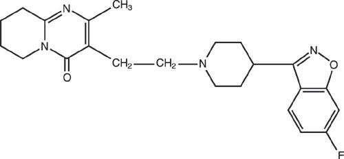 This in an image of the structural formula of Risperidone.
