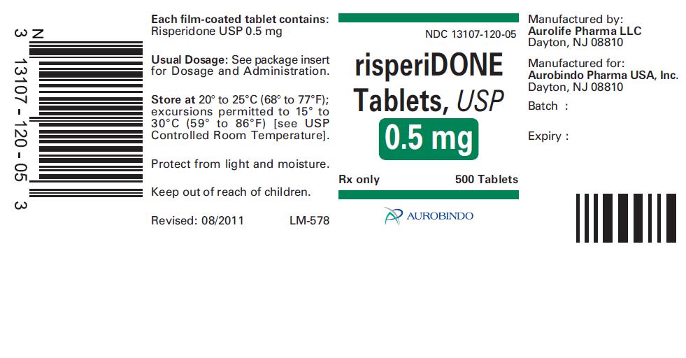 Risperidone Tablets, USP .5mg (500 tabs bottle count)
