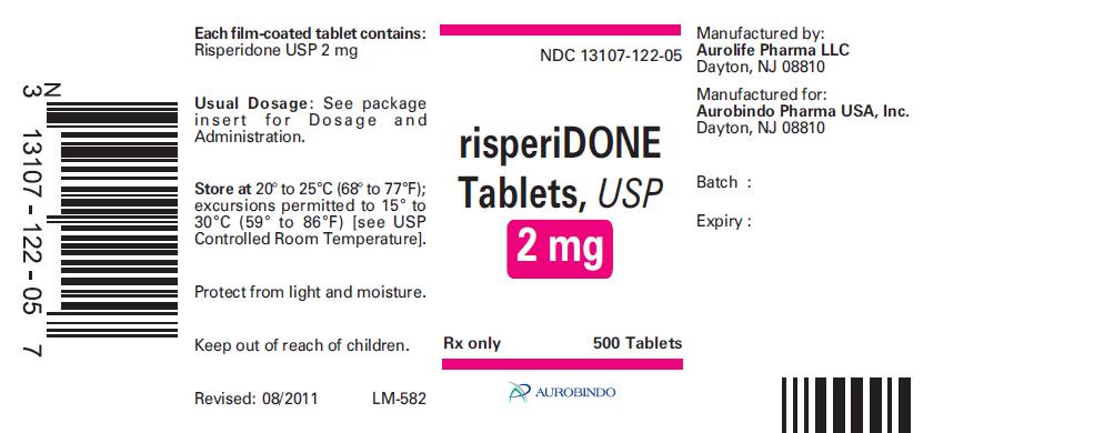 Risperidone Tablets, USP 2mg (500 tabs bottle label)