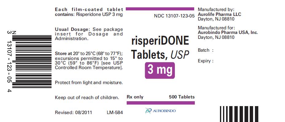 Risperidone Tablets, USP 3mg (500 tabs bottle count)