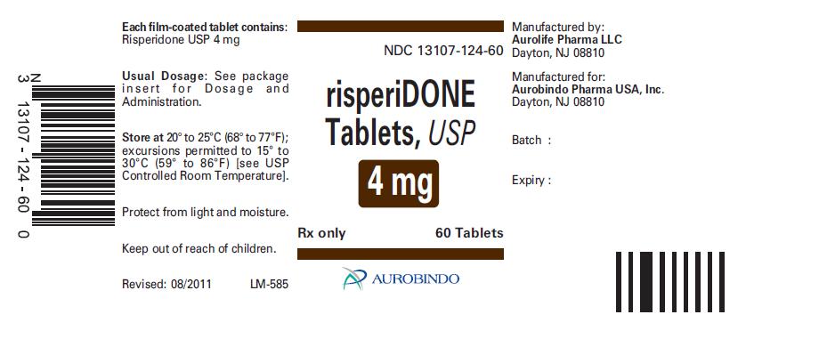 Risperidone Tablets, USP 4mg (60 tabs bottle count)