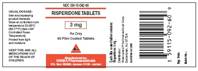 Risperidone Tablets, 3 mg/60 tablets