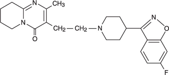 This is an image of the structural formula for Risperidone.
