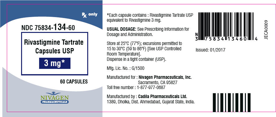 Principal Display Panel - 3 mg Capsule Bottle Label