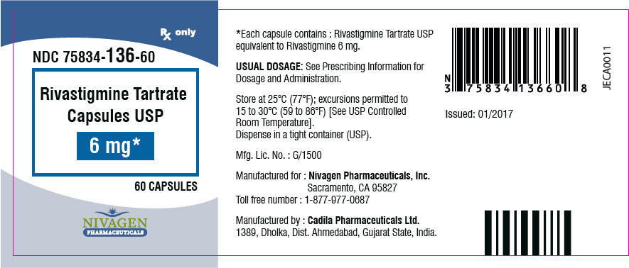 Principal Display Panel - 6 mg Capsule Bottle Label