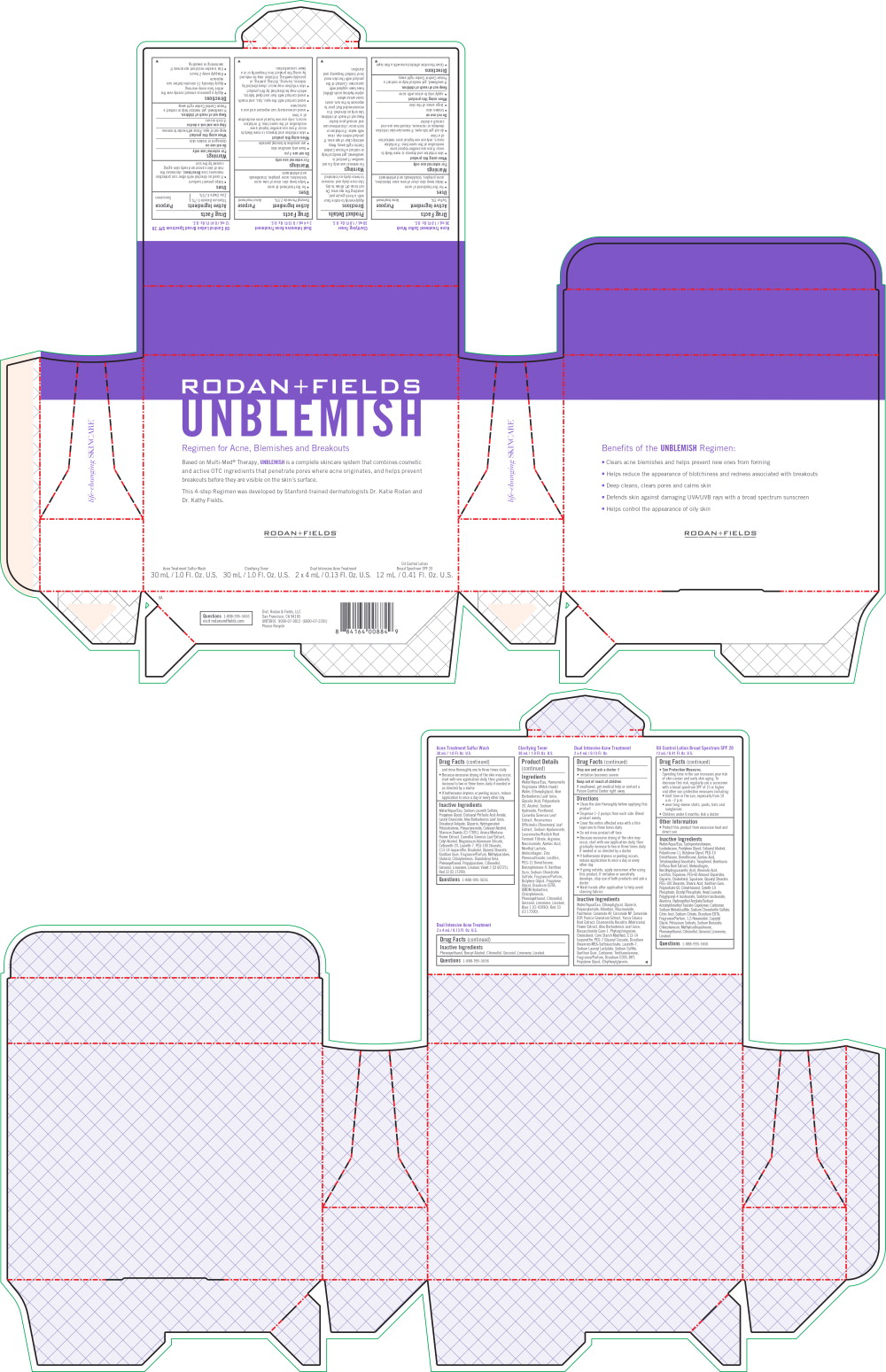Principal display Panel - Rodan Fields Unblemish Kit Label
