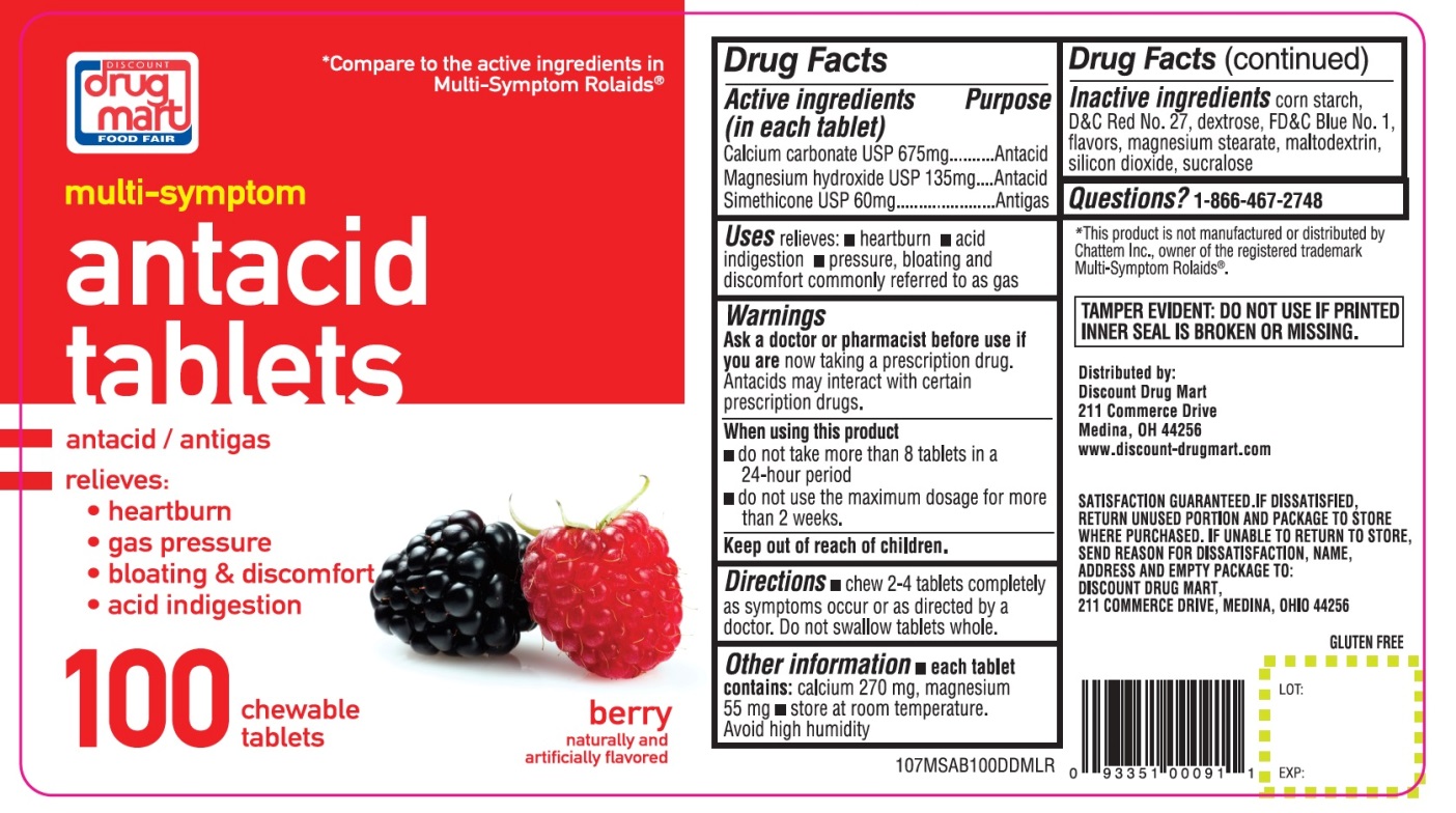Drug Mart Antacid Tablets Berry Flavored