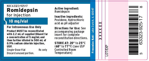 PACKAGE LABEL - PRINCIPAL DISPLAY - Romidepsin 10 mg Vial Label
