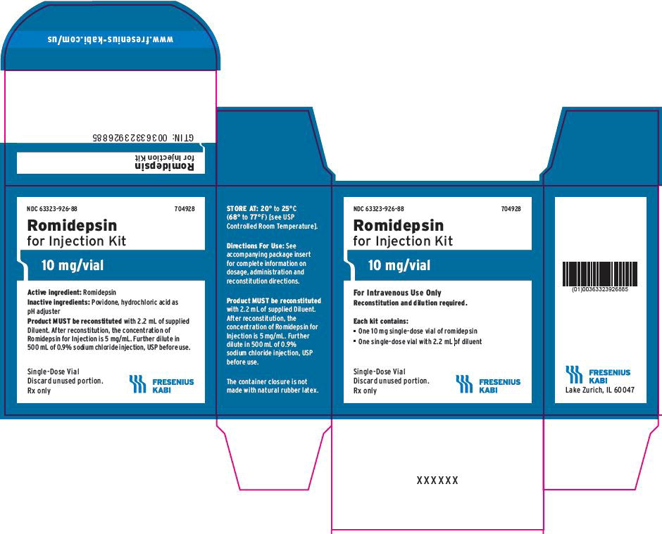 PACKAGE LABEL - PRINCIPAL DISPLAY - Romidepsin 10 mg Vial Carton Panel
