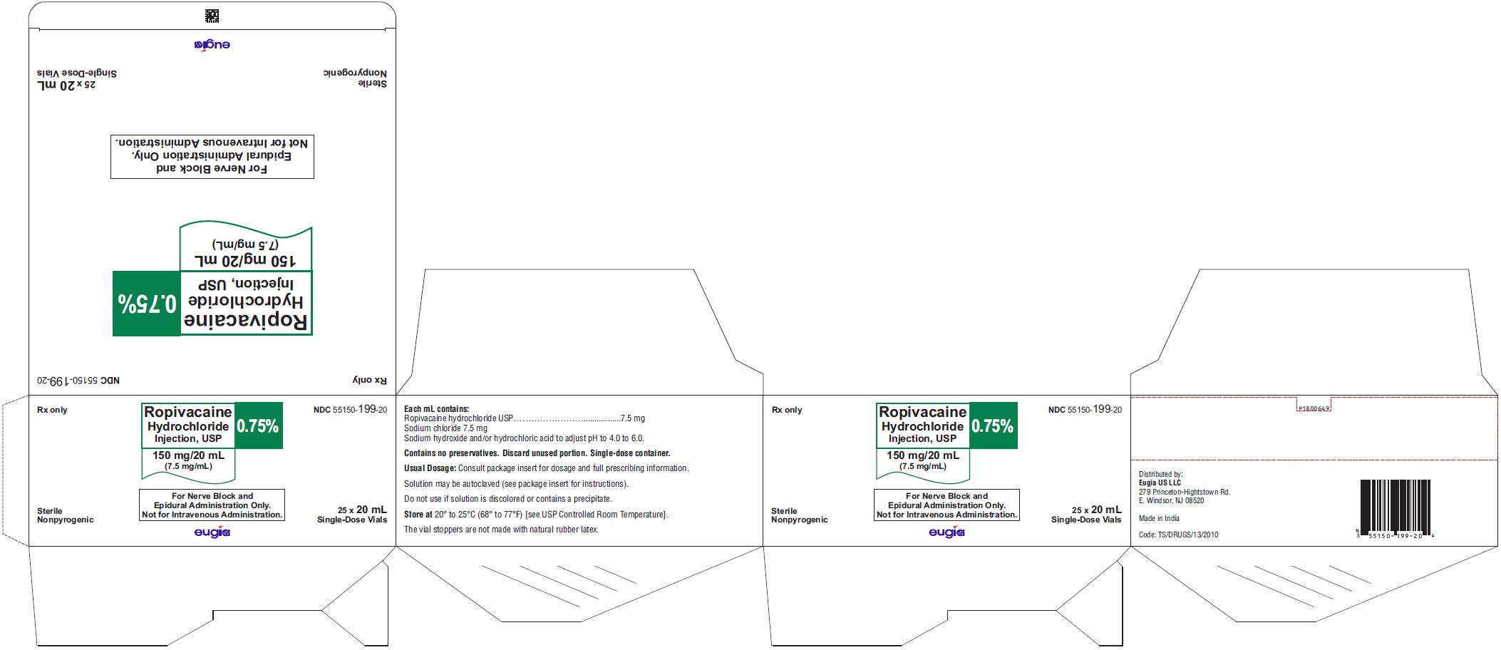 PACKAGE LABEL-PRINCIPAL DISPLAY PANEL-0.75% (7.5 mg/mL) - 20 mL Container-Carton (25 Vials)