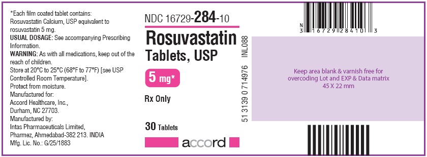 5 mg Bottle Label 30 tablets