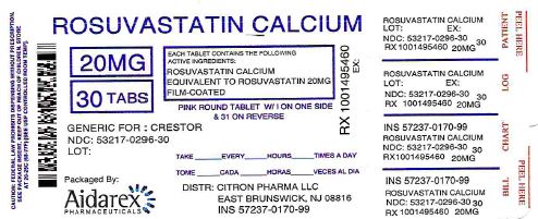 Rosuvastatin Calcium 20mg tablet