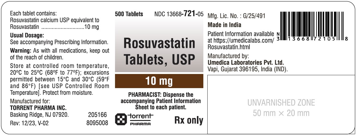 Rosuvastatin-10 mg-500s Bottle Label