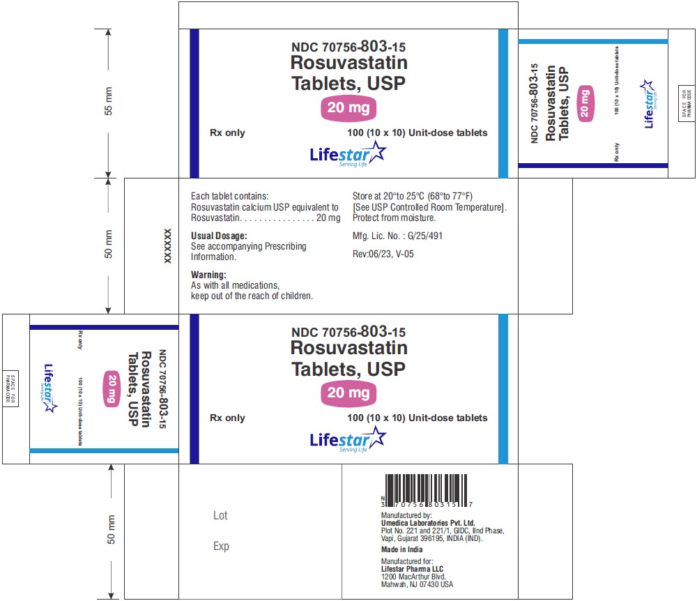Rosuvastatin-20 mg-100s Carton Label