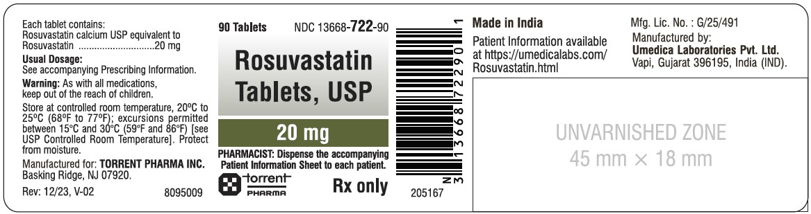 Rosuvastatin-20 mg-90s Bottle Label