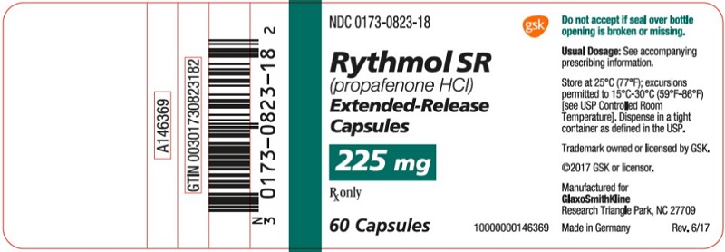 Rythmol SR 225 mg 60 count label