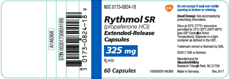 Rythmol SR 325 mg 60 count label