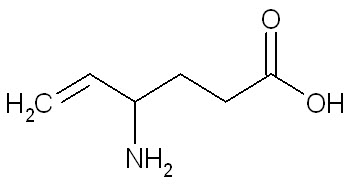 The chemical structure of vigabatrin.