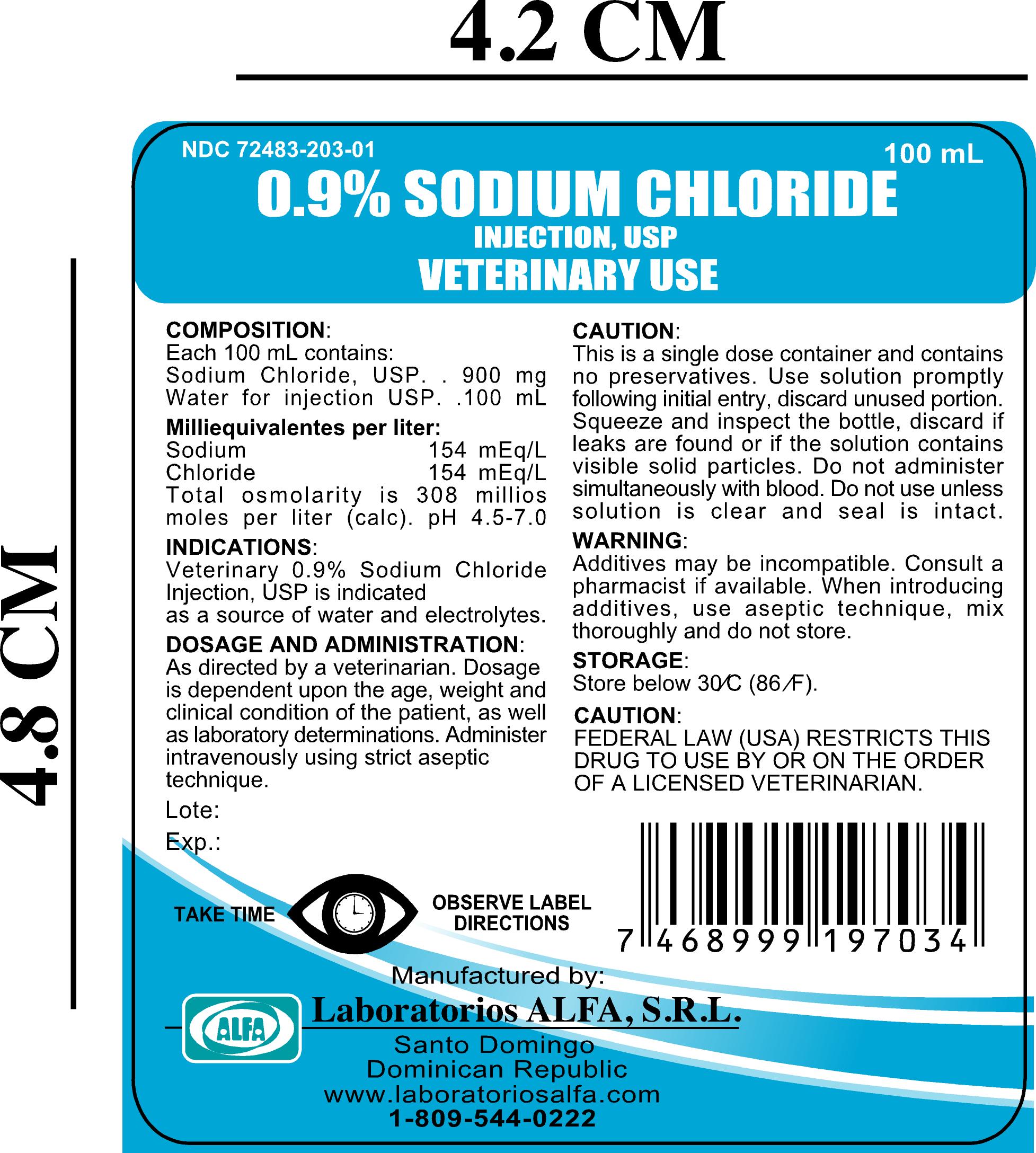 Veterinary 0.9% Sodium Chloride Injection (100mL) description