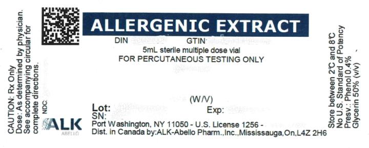 ALLERGENIC EXTRACT
DIN       GTIN
5mL sterile multiple dose vial
FOR PERCUTANEOUS TESTING ONLY 
