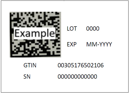 Serialization Label (Example) 2 mL