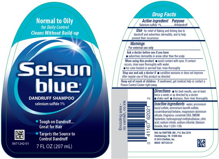 PRINCIPAL DISPLAY PANEL
Normal to Oily
for Daily Control
Cleans Without Build-up
Selsun blue®
DANDRUFF SHAMPOO
selenium sulfide 1%
Tough on Dandruff…Great for Hair
Targets the Source to Control Dandruff
7 FL OZ (207 mL)
