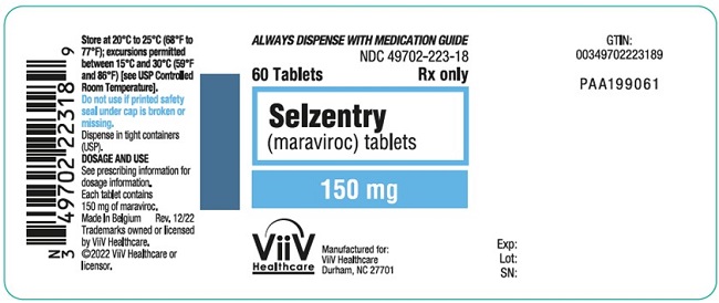 Selzentry 150 mg 60 count label