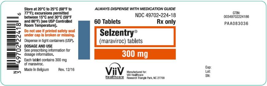 Selzentry 300 mg 60 count label
