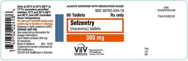 Selzentry 300 mg 60 count label