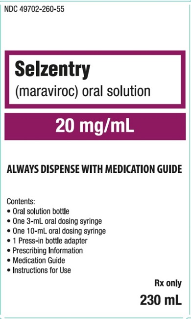 Selzentry Oral Solution 20 mg per mL 230 mL carton