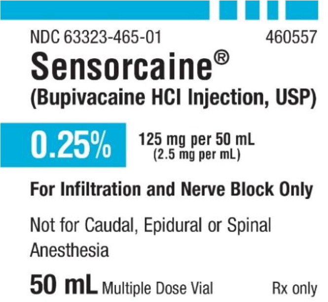 PACKAGE LABEL – PRINCIPAL DISPLAY – Sensorcaine 50 mL Multiple Dose Vial Label
